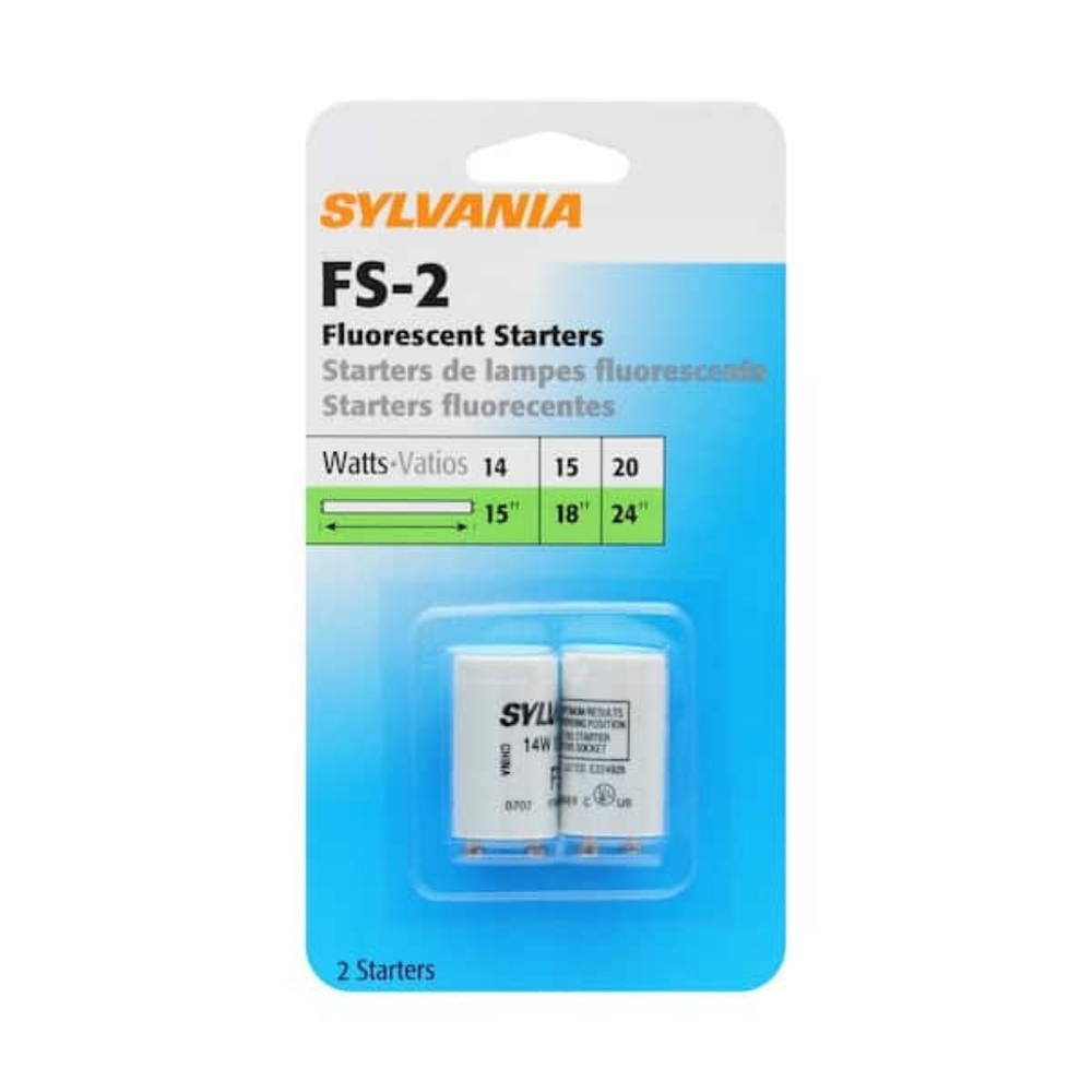 Sylvania Fluorescent Starters FS-2 (2-Pack)